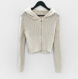 Leddy Knit Hooded Zip-Up