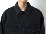Oversize denim jacket Black