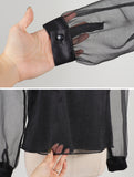 Setiel Off Shoulder Chiffon Blouse