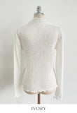 Devin Half-Neck Frill Pleated T-Blouse