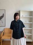 Indas Vintage Denim Short Sleeve Shirt