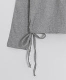 Raneehi Shirring Ribbon Long Sleeve Tee