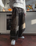 Lowkey Washing Quilting Balloon Denim Pants