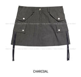 nylon strap cargo pocket skirt