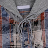 Vince Damage Hood Check Jacket