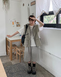 [Unisex] iie Pocket Nylon Hooded Vest