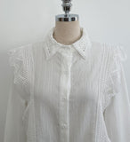 Crea Lace Collar Puff Blouse