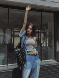 Blitz Cool Denim Short-Sleeved Shirt