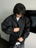 Crop hood windbreaker