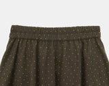 Rie Dot Flare Banding Long Skirt