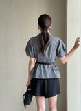 Jer Pleats Wrap Skirt Pants