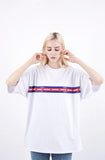 Heavy Overfit Wide 3 Color Line Logo