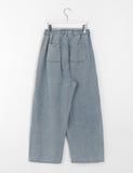 Honkidi Side Snap Banding Wide Denim Pants