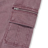 Pigment Washing Denim Cut Out Pants