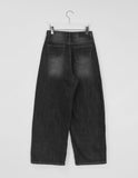 Kelkoy Black Washing Wide Denim Pants
