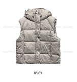 Miley String Hooded Vest Padded