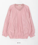 Dimindo line nylon V-neck sweatshirt