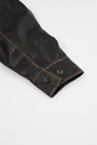 Northway washed leather collar jumper