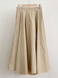 Effiang banding flare long skirt