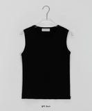 Rehu Round Basic Ribbed Sleeveless