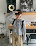 Darts Crop Hood Cardigan