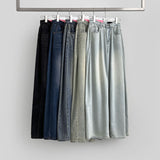 Summer ver cooling pleats side pintuck balloon wide fit pants