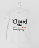 Baru Dot Lettering Semi-Crop Short Sleeve Tee