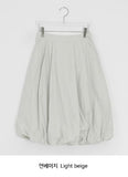 Honoka Pintuck Balloon Banding Midi Skirt