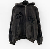 Karan Fleece Patch Hood Zip-Up