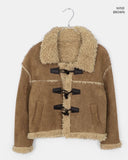 Semin Duffle Fluffy Fur Mustang Midi Jacket
