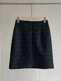 Geor Pearl Tweed H-Line Mini Skirt