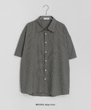 [unisex] Beamgero check over short-sleeved shirt