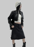 REMEME denim midi skirt