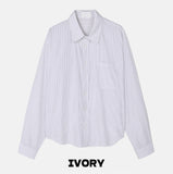 Drawy Stripe Crop Shirt