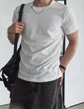 [LAN ARCHIVE] Side Shirring Short Sleeve T-Shirt