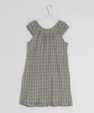 Use Check Puff Shirring Layered One Piece