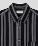 Rose Stripe Overfit Short Sleeve Shirt