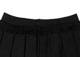 Gatti Button Frill Pleated Mini Skirt