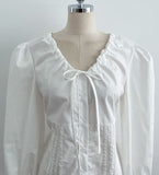 Metune Shirring Strap Puff Blouse