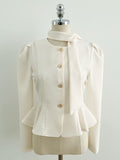 Coel Tie Peplum Blouse