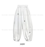 Bohemian stud balloon fit jogger pants