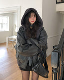 Philly Mink Fur Reversible Hooded Jumper