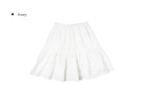 Vinno Pintuck Banding Flare Midi Skirt