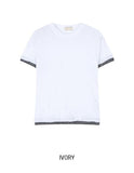Even Wrinkle Layered Short Sleeve T-shirt