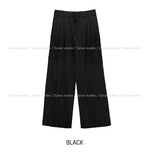 Porori three-tuck back banding slacks