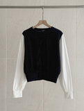 Chocolate Layered Knit Long Skirt Two-Piece
