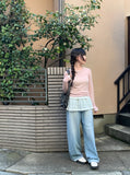 [1+1][MADE] Hanky Tencel Layered See-through Long Sleeve T-Shirt