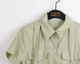 Oa Tie Set Pocket Collar Short Sleeve Shirt
