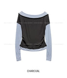 Lizzy Two Tone Layered Tencel Long Sleeve