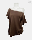 [MADE] Doen Lace Off-Shoulder Short Sleeve T-Shirt